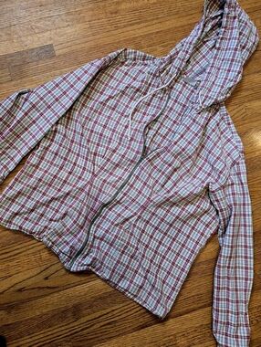 Lightweight Cotton, Carolina Colours PLUS, Plaid Zip Up Hoodie